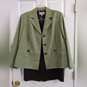 Women's Dress Suit 16W Green/Brown